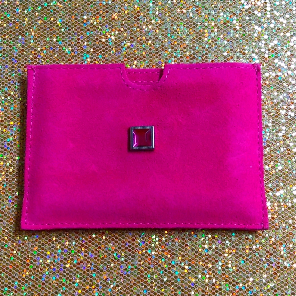 NEW Pink Mirror Card Case